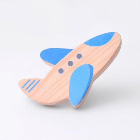 Handmade Pine Wood Aeroplane Cupboard Handle Set